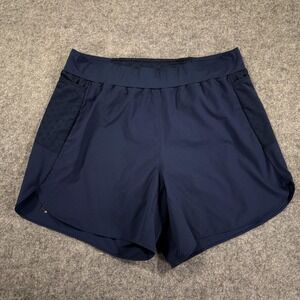 Rabbit Shorts Womens Medium Navy Blue Running Athletic Drawstring Pocket